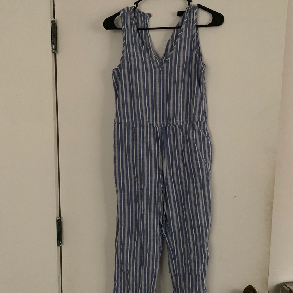 Drew brand jumpsuit, blue stripe